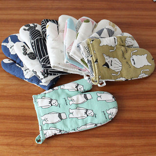 Thickened Cartoon Oven Gloves