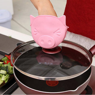 Pink Pig Shape Pot Holder